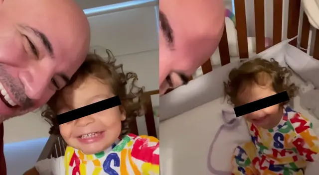 El productor Ricardo Morán mostró su emoción al llegar a Lima después de unas semanas alejado de sus pequeños Catalina y Emiliano.