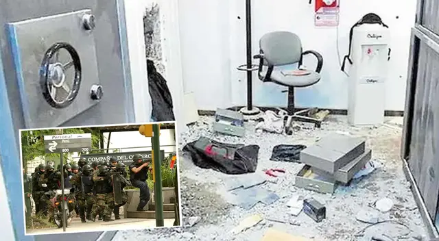 Dentro del banco, seis ladrones y 23 rehenes. Afuera, más de 300 policías con fusiles y escudos | Foto: La Nación/composición Dentro del banco, seis ladrones y 23 rehenes. Afuera, más de 300 policías con fusiles y escudos | Foto: La Nación/composición