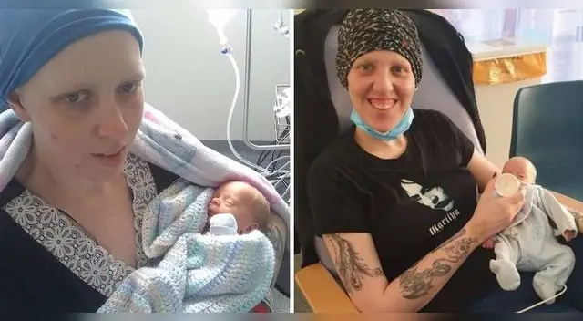 a mujer de 30 años estaba en la semana 21 de gestación cuando le diagnosticaron una forma agresiva de cáncer en el cuello uterino.