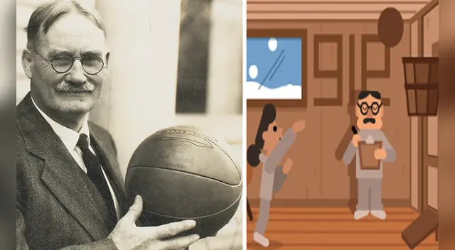 Hoy  Google dedica su doodle a James Naismith, inventor del básquet.