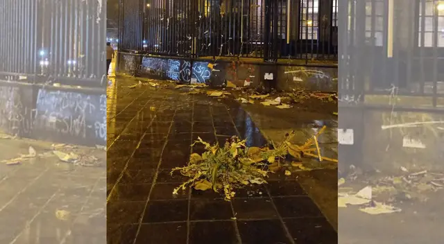 Destrozos en mural a “héroes del Bicentenario”. Destrozos en mural a “héroes del Bicentenario”.