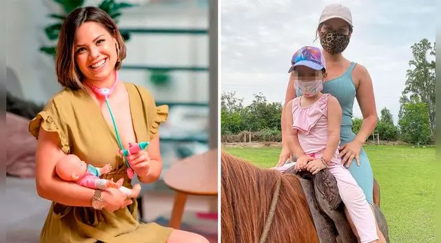 Andrea San Martín disfrutó del campo y piscina en Ica.