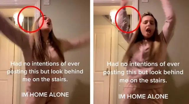 TikToker quiso hacer un reto de baile y la cámara grabó un fantasma