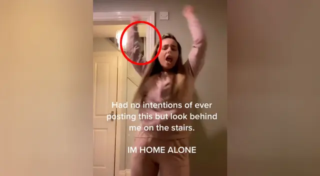 TikToker quiso hacer un reto de baile y la cámara grabó un fantasma