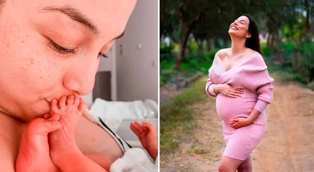 Natalia Salas celebró las tres primeras semanas de vida de su hijo.