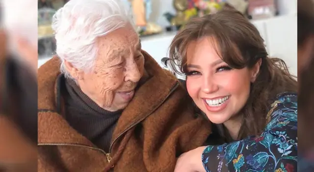 Thalía hace denuncia tras ver el estado de salud de su abuela: “Pido oración por ella”