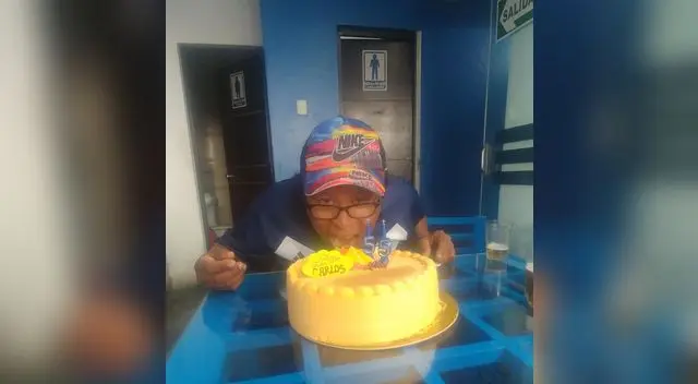 Carlos Flores, padre de Edison, celebrando su cumpleaños 55.