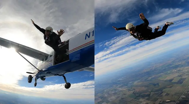 Said Palao sorprendió al anunciar que ahora tiene un título de paracaidismo.