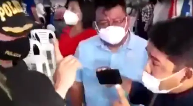 Intervienen local de Cesar Acuña. Intervienen local de Cesar Acuña.