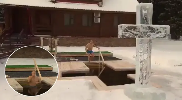 Vladimir Putin cumplió con una tradición de la iglesia ortodoxa. Vladimir Putin cumplió con una tradición de la iglesia ortodoxa.