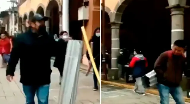 Los comerciantes tomaron medidas contra aquellas personas que caminan sin mascarilla.