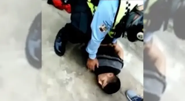 Detienen a delincuente en Surco.