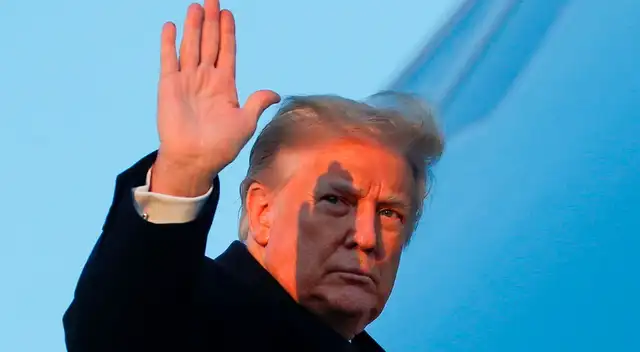 Trump en su discurso de despedida pidió rezar por el éxito de Biden.