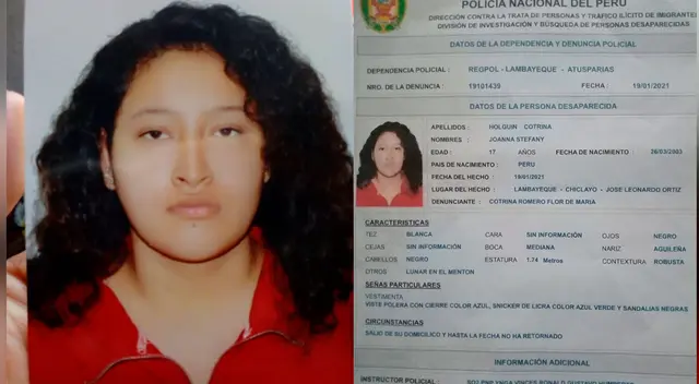 Adolescente desapareció tras salir de su casa Adolescente desapareció tras salir de su casa