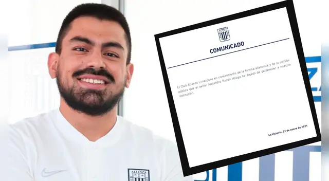 Alianza Lima confirma salida de Alejandro Rázuri de la institución.