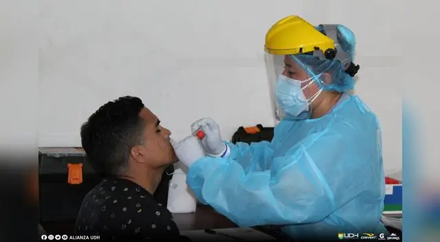 Plantilla de Alianza  Universidad pasando las pruebas moleculares.