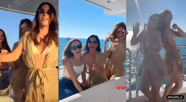 María Pía Copello celebró su cumpleaños en un yate junto a sus familiares.