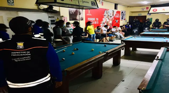 La PNP y la Municipalidad de Villa El Salvador intervinieron un local de billar. La PNP y la Municipalidad de Villa El Salvador intervinieron un local de billar.