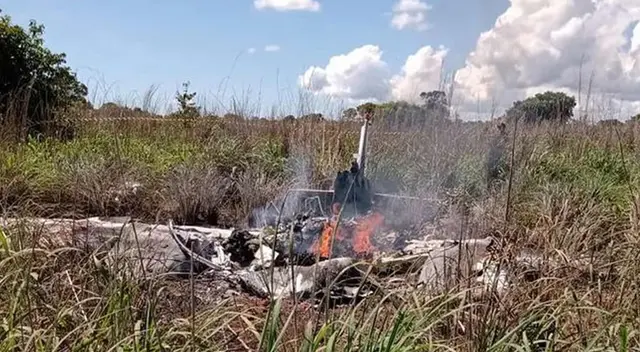 Imagen del accidente aéreo registrado este domingo en Brasil | Foto: Twitter/difusión Imagen del accidente aéreo registrado este domingo en Brasil | Foto: Twitter/difusión