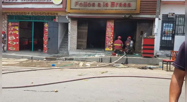 Tres heridos dejó incendio por fuga de gas en pollería