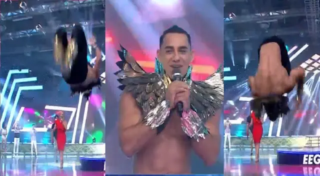 Austin Palao sorprende con entrada al set de Esto es guerra.