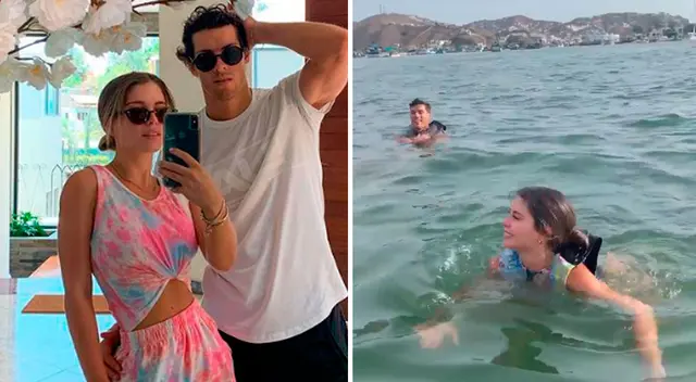 Patricio Parodi y Flavia Laos realizan deportes acuáticos.