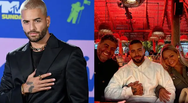 Maluma protagoniza tierna postal junto a sus padres.