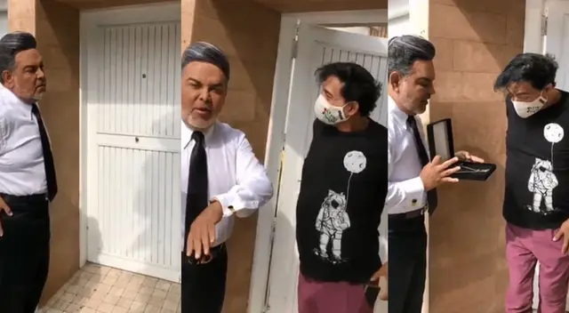Andrés Hurtado en su cumpleaños sorprende con regalo a Ernesto Pimentel