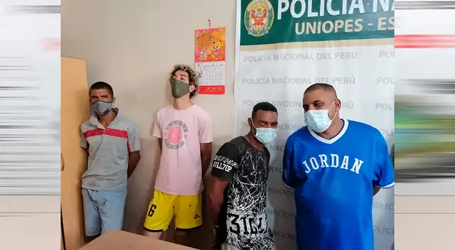 Se les encontró armas y una granada.