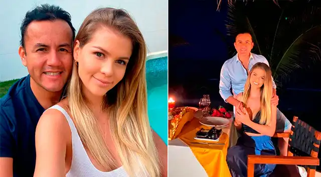Brunella Horna se muestra tranquila con Richard Acuña.