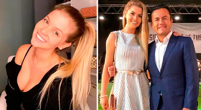 Brunella Horna se muestra tranquila con Richard Acuña.