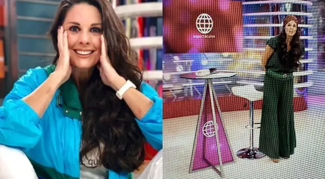 La conductora Rebeca Escribens apareció en vivo con un curioso turbante durante el segmento de espectáculos, y su equipo la troleó.