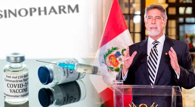 Presidente Sagasti recibirá la vacuna de Sinopharm.