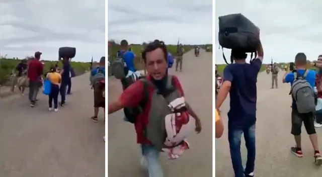 Los miembros de las Fuerzas Armadas tuvieron que disparar al aire la actitud amenazante de algunos ciudadanos.