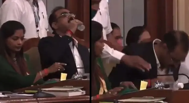 El desafortunado momento quedó grabado y el video se hizo viral en las redes sociales.