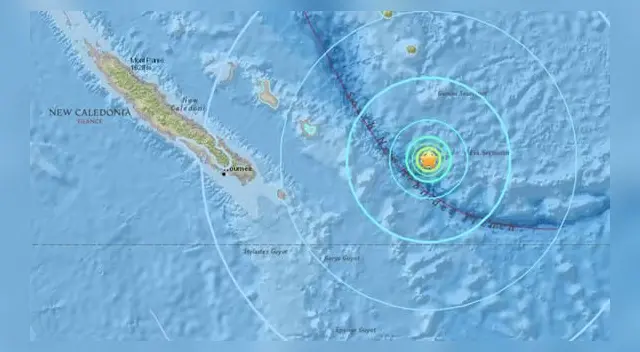 Un terremoto sacude Nueva Caledonia, en el Pacífico Sur. | Foto: USGS