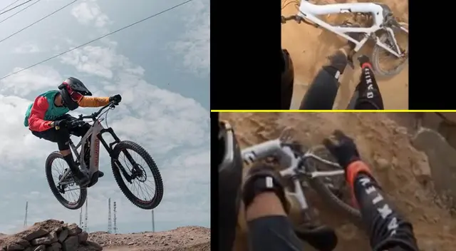 Hugo García sufre fuerte caída al practicar ciclismo extremo con Mario Hart. Hugo García sufre fuerte caída al practicar ciclismo extremo con Mario Hart.