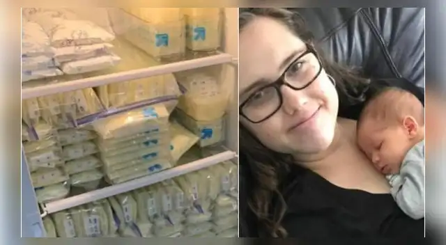 Katy Bannerman donó más de 230 litros de leche materna para recién nacidos. (Imágenes difundidas por la cadena estadounidense CNN)