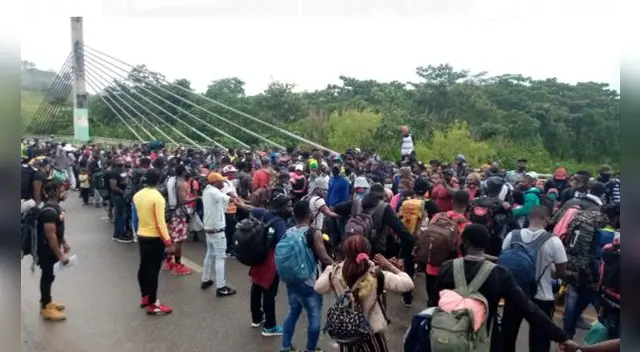 Cientos de migrantes haitianos intentan ingresar al Perú Cientos de migrantes haitianos intentan ingresar al Perú