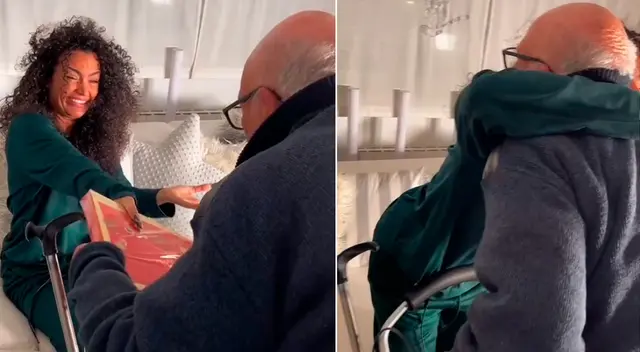 En el clip viral se ve al adulto mayor movilizándose en su andador eléctrico con un pote de helado y una caja de chocolates. En el clip viral se ve al adulto mayor movilizándose en su andador eléctrico con un pote de helado y una caja de chocolates.