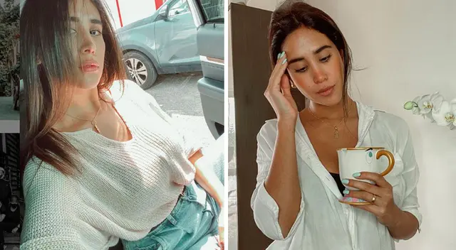 Melissa Paredes dolida tras la muerte de su tía.