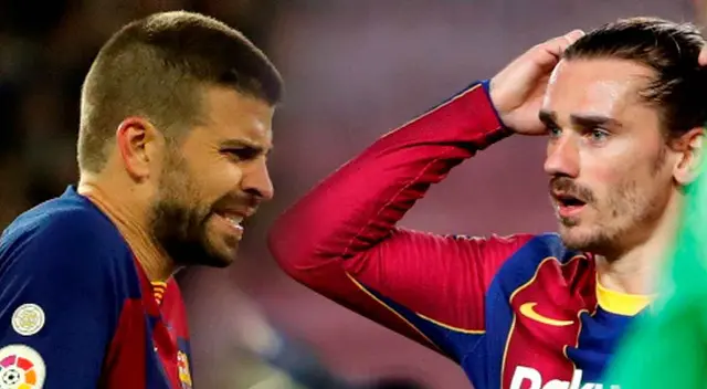 Piqué y Griezmann discutieron en pleno partido.