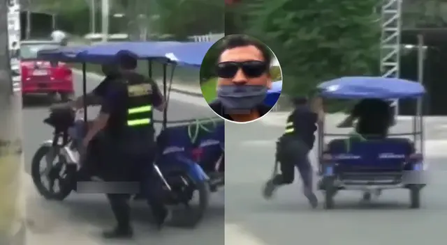 Particular video del mototaxista se hizo viral en las redes sociales. Particular video del mototaxista se hizo viral en las redes sociales.