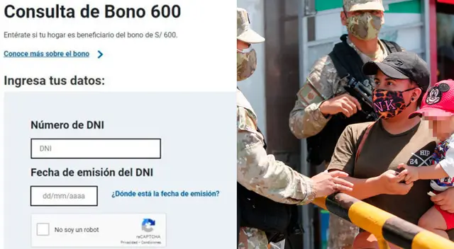 La entrega del bono 600 se realizará por grupos.