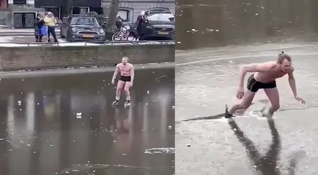 Peculiar video del patinador se viralizó en las redes sociales. Peculiar video del patinador se viralizó en las redes sociales.