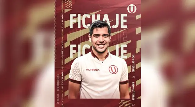 Enzo Gutiérrez llega a reforzar a la 'U', será su segunda experiencia en el Perú. Enzo Gutiérrez llega a reforzar a la 'U', será su segunda experiencia en el Perú.