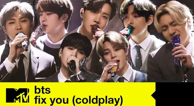 BTS sorprendió a su Army al realizar un cover acústico del tema de Coldplay anoche en su presentación para MTV.