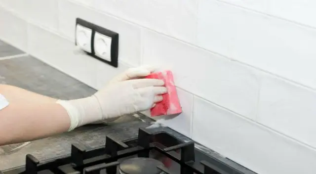 Ten cuidado con el material o pintura que hay en tus paredes al limpiar. Ten cuidado con el material o pintura que hay en tus paredes al limpiar.