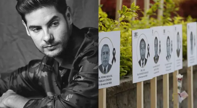 El actor Andrés Wiese se acercó al local del Colegio Médico del Perú, y compartió algunas imágenes del personal que falleció durante la pandemia.