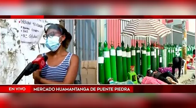 Mujer se quiebra en cola para conseguir oxígeno para su madre en Puente Piedra Mujer se quiebra en cola para conseguir oxígeno para su madre en Puente Piedra